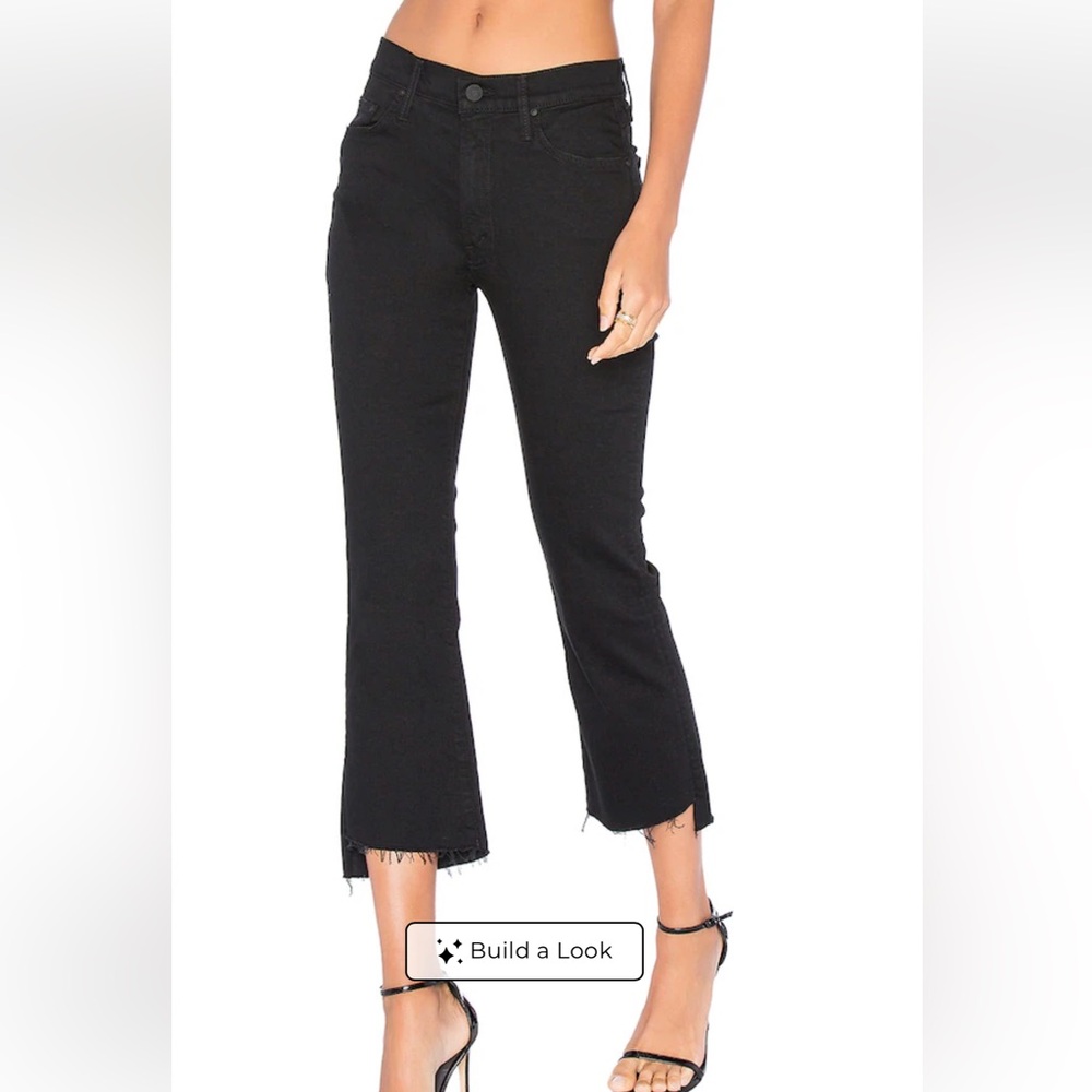MOTHER The Insider Crop Step Fray Black Jeans Not Guilty